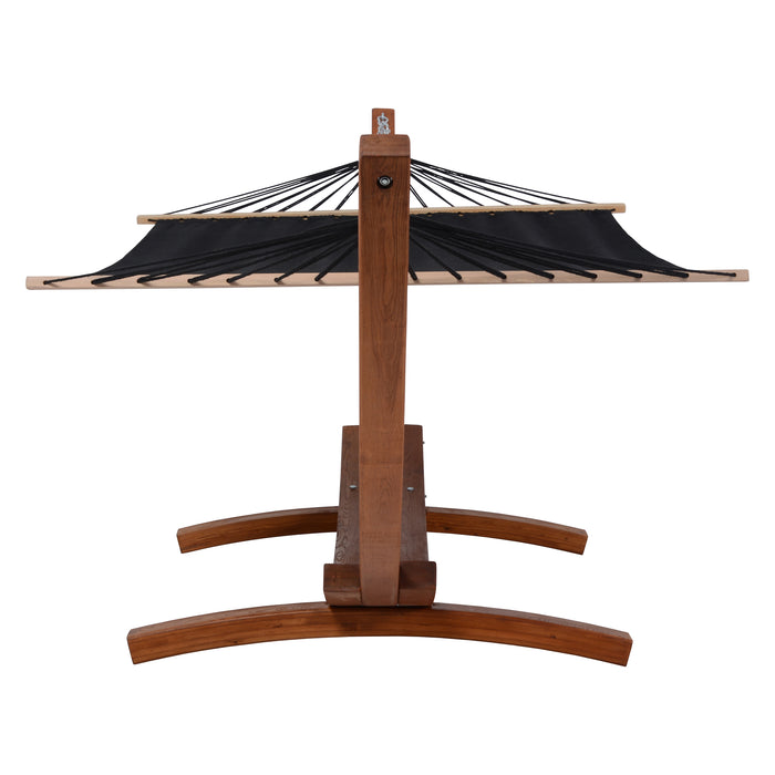 Deko Living Outdoor Cedar Wood Hammock - Black