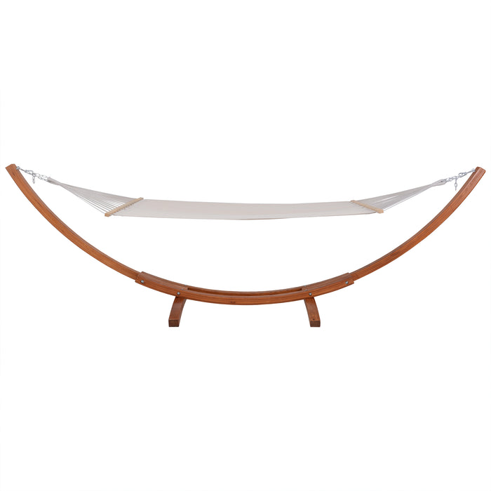 Deko Living Outdoor Cedar Wood Hammock - White