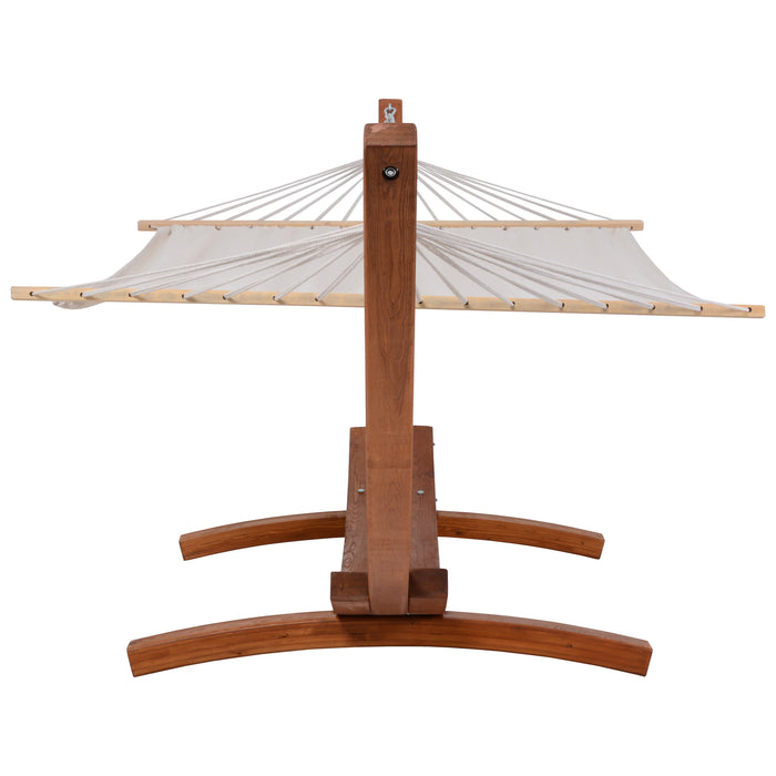 Deko Living Outdoor Cedar Wood Hammock - White