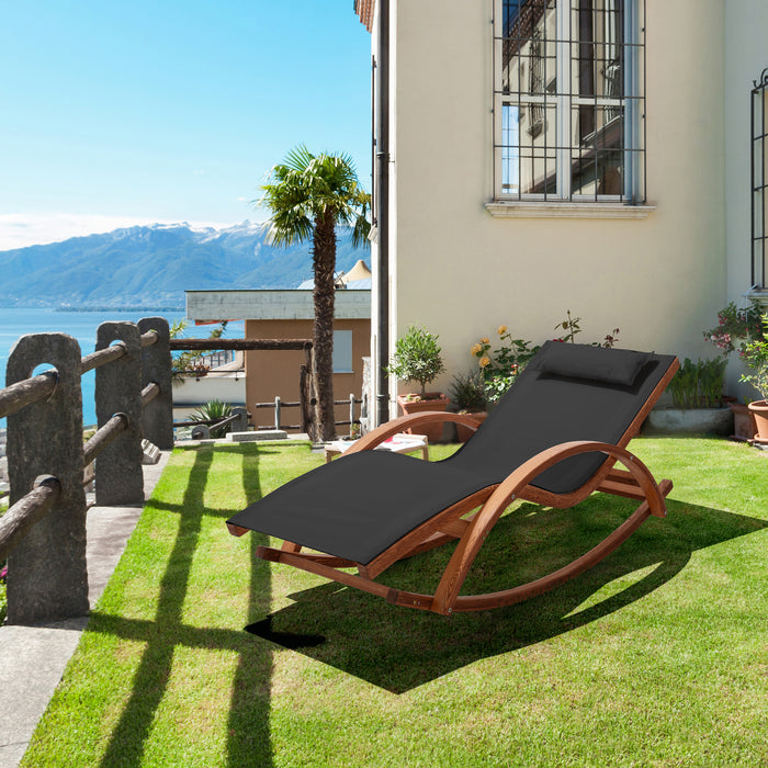 Deko Living Outdoor Lounge Chair - Black