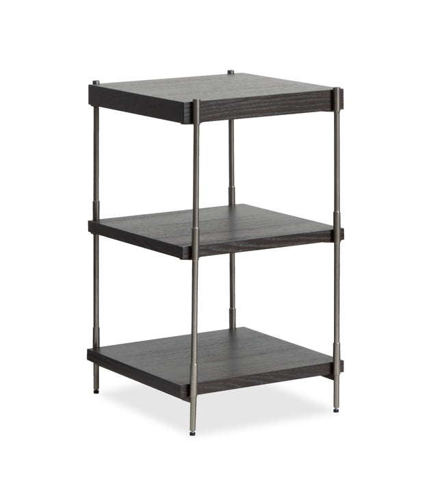 Corrall 16\" Accent Table with Storage - Dark Briarsmoke