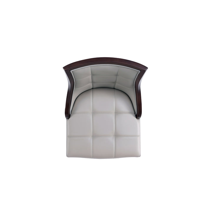 Manhattan Comfort Fifth Avenue Faux Leather Counter Height Barstool - Light Grey