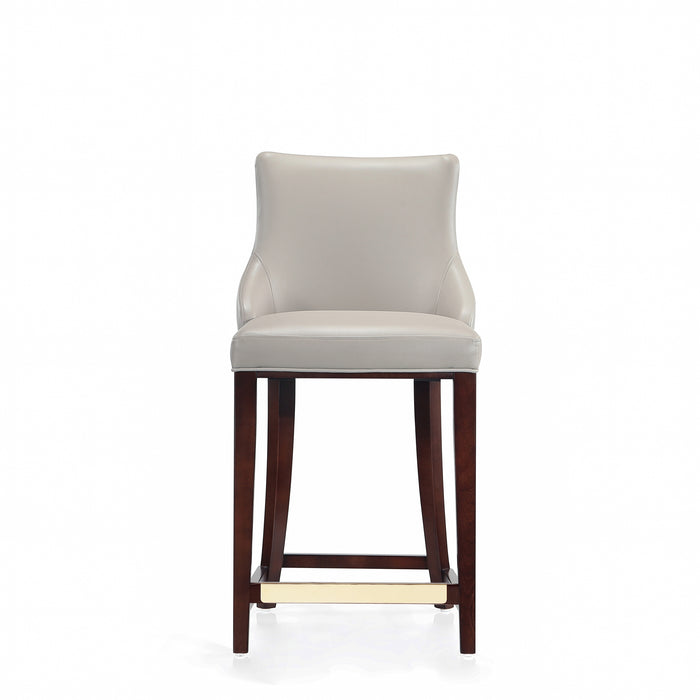 Manhattan Comfort Modern Shubert Leatherette Counter Height Barstool - Light Grey