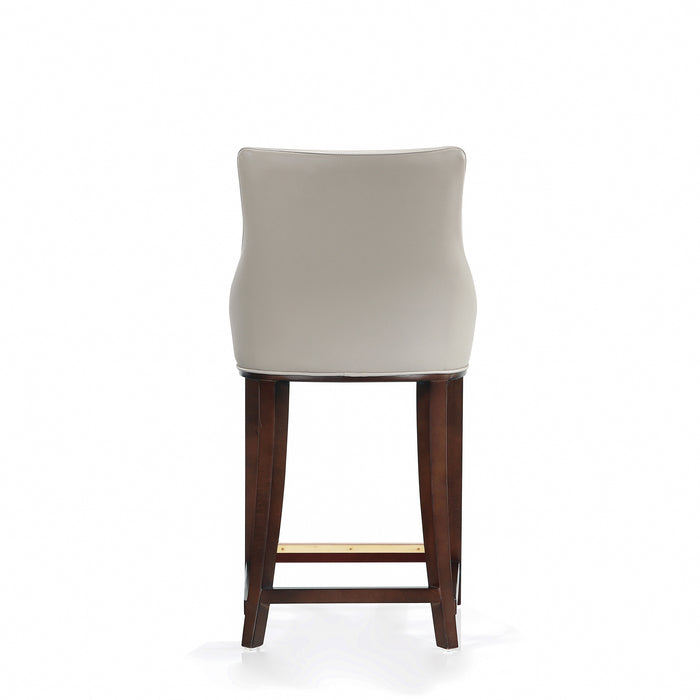 Manhattan Comfort Modern Shubert Leatherette Counter Height Barstool - Light Grey