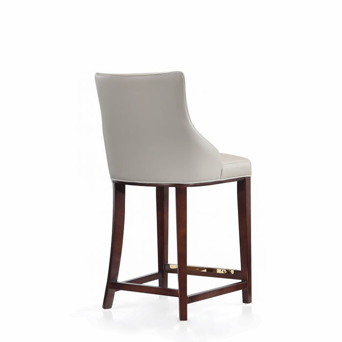 Manhattan Comfort Modern Shubert Leatherette Counter Height Barstool - Light Grey