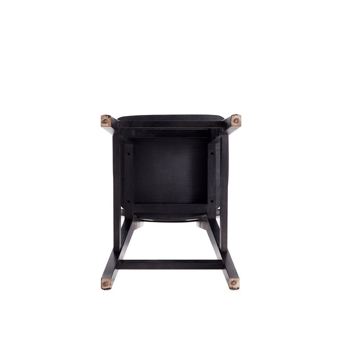Manhattan Comfort Versailles Counter Height Barstool - Black & Natural Cane