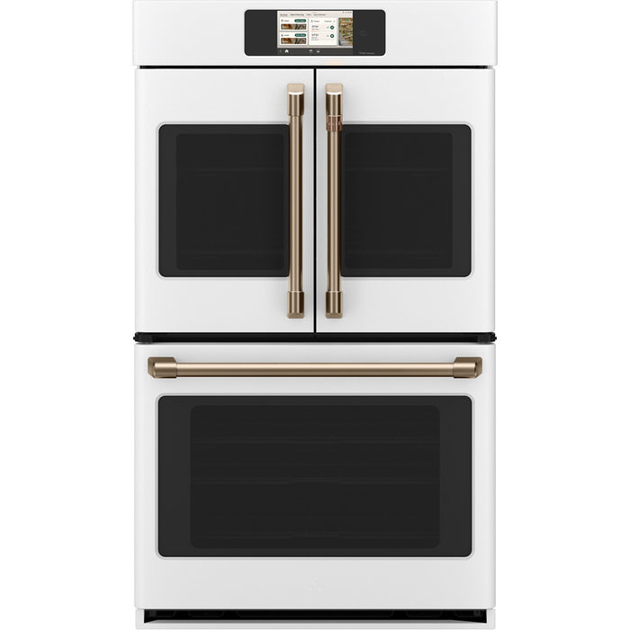 CAFÉ™ Professional Series 30\" Smart Convection French-Door Double Wall Oven, Matte White - CTD90FP4ZW2