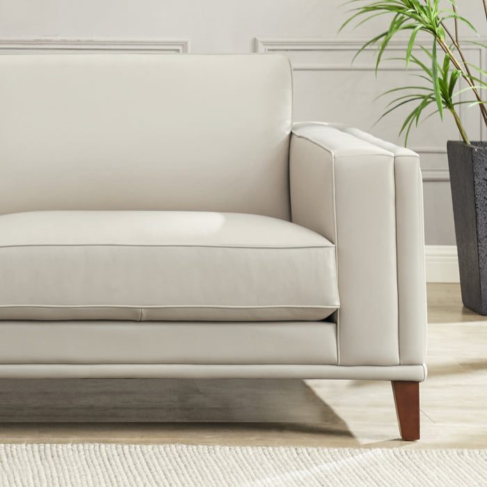 Hydeline Lyon Leather Sofa - Vanilla