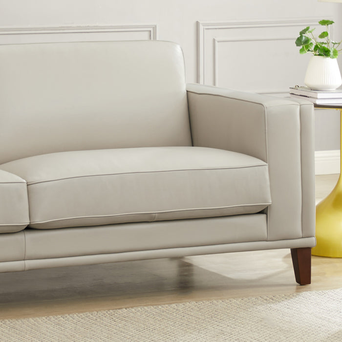 Hydeline Lyon Leather Sofa - Vanilla