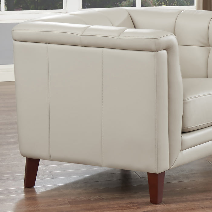 Hydeline Bodie Leather Chair - Vanilla