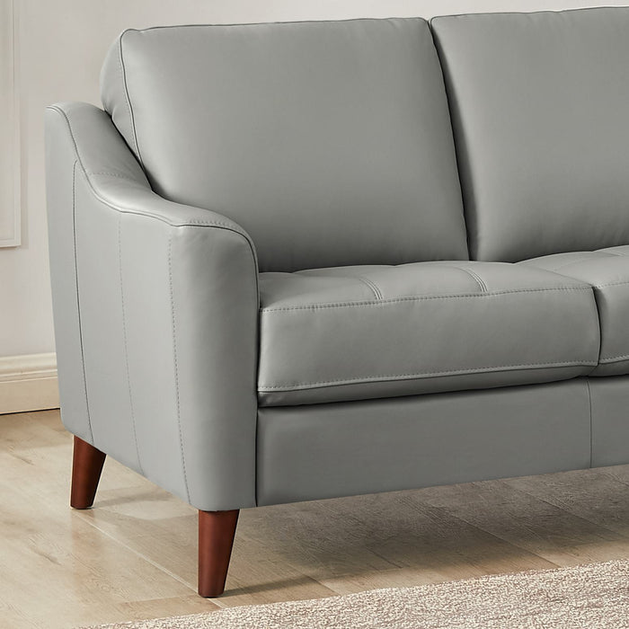 Hydeline Ersa Leather Sofa - Grey