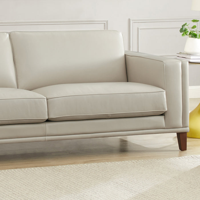 Hydeline Lyon Leather Sofa - Vanilla