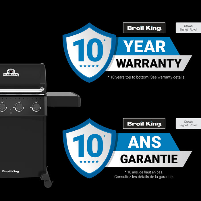 Broil King Crown 410 Shadow 4-Burner 40,000-BTU Natural Gas BBQ - 865057 Grill