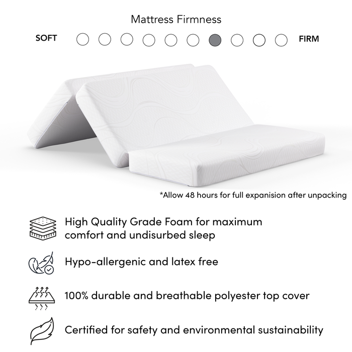 Key West Cabinet Bed With Tri-Fold Mattress - White Oak - Full Size