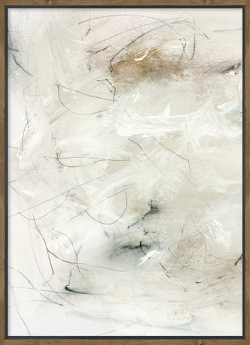 Neutral Mood Framed Canvas with Embellishment - 31" x 41"