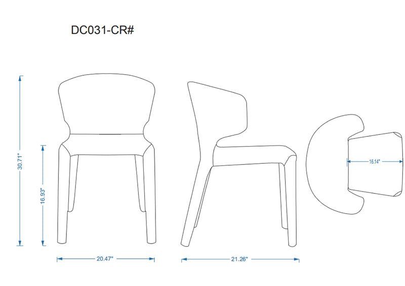Manhattan Comfort Set of 2 Conrad Faux Leather Dining Chairs - Saddle