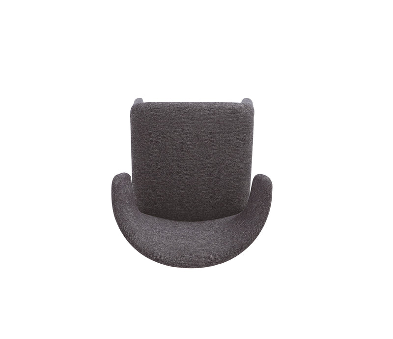 Manhattan Comfort Set of 2 Conrad Modern Woven Tweed Dining Chairs - Black