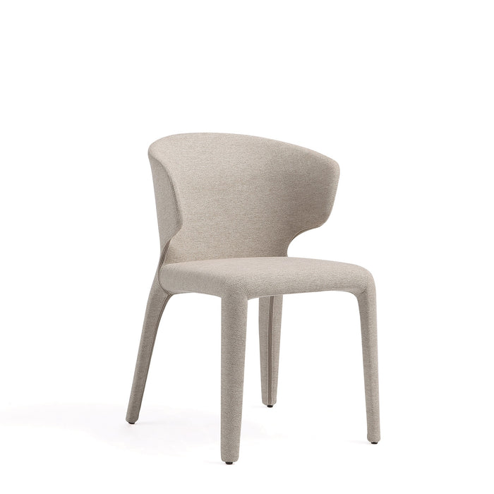Manhattan Comfort Set of 2 Conrad Modern Woven Tweed Dining Chairs - Wheat