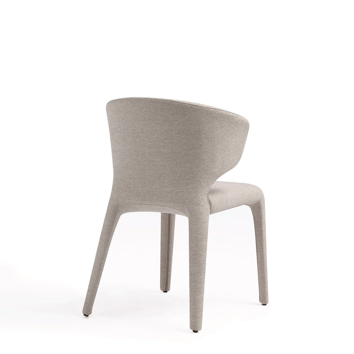 Manhattan Comfort Set of 2 Conrad Modern Woven Tweed Dining Chairs - Wheat