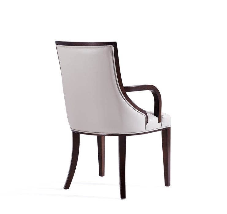Manhattan Comfort Grand Faux Leather Dining Chair - Light Grey
