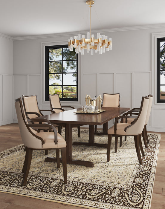 Manhattan Comfort Grand Faux Leather Dining Chair - Tan