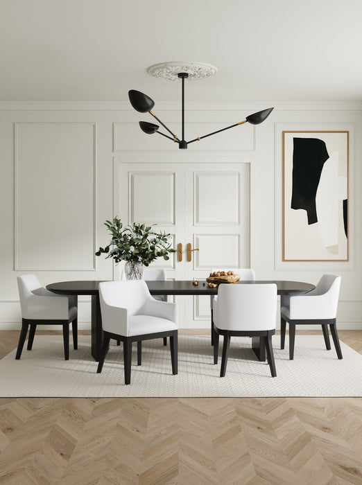 Manhattan Comfort Gansevoort Modern Faux Leather Dining Chair - Cream