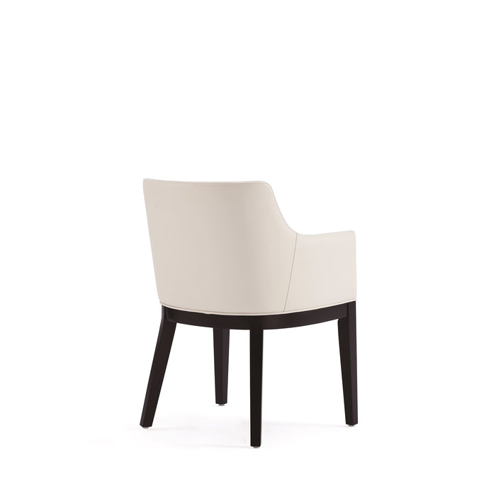 Manhattan Comfort Gansevoort Modern Faux Leather Dining Chair - Cream