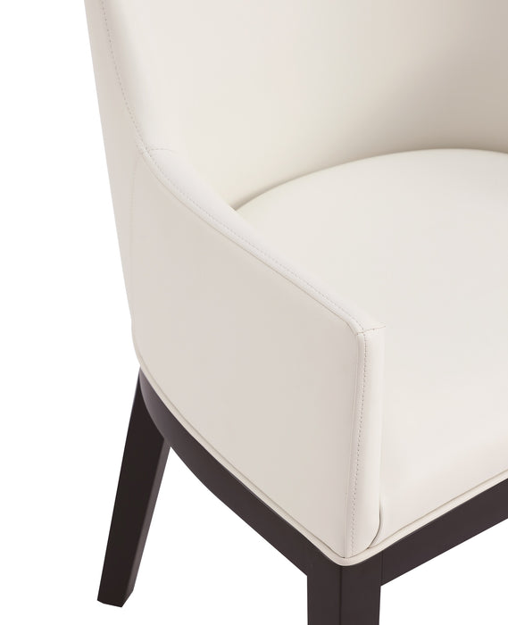 Manhattan Comfort Gansevoort Modern Faux Leather Dining Chair - Cream