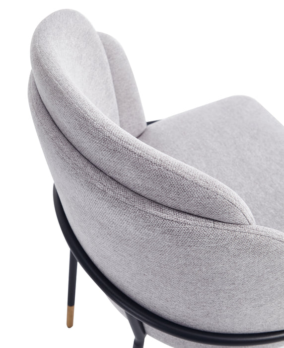 Manhattan Comfort Flor Fabric Dining Chair - Grey