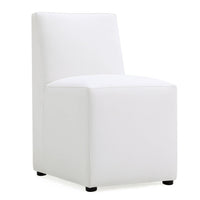 Manhattan Comfort Anna Modern Square Faux Leather Dining Chair - Cream