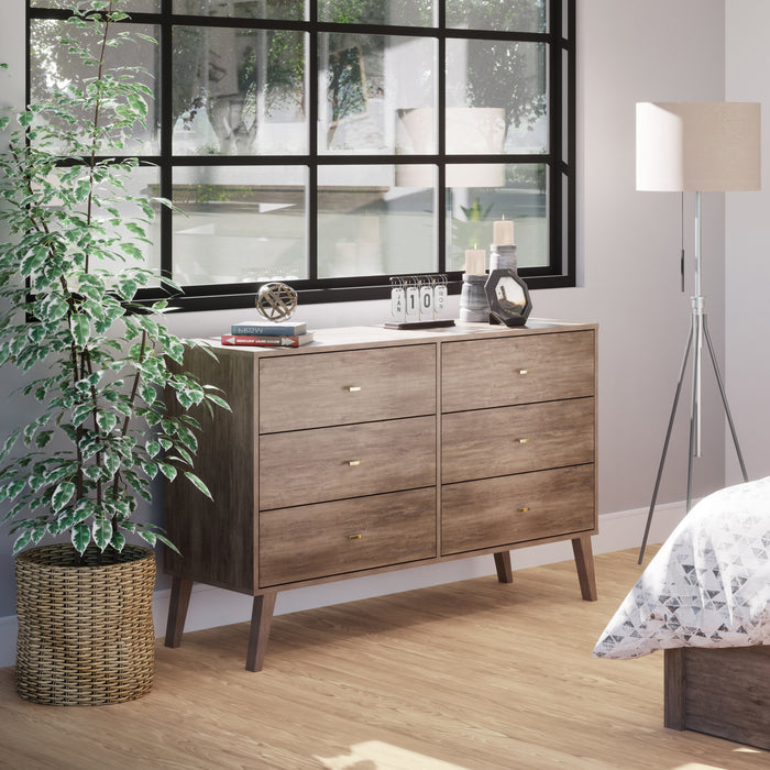 Milo 6-Drawer Dresser - Drifted Grey