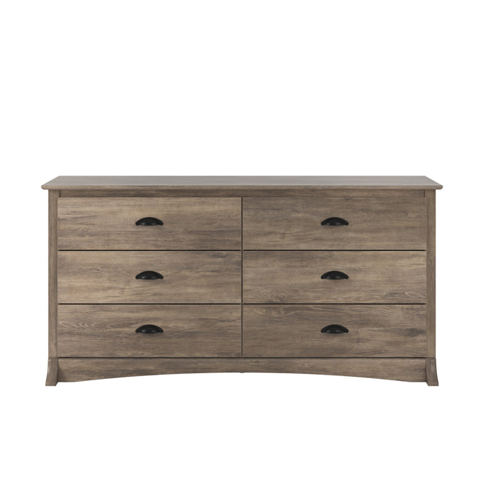 Salt Spring 6-Drawer Dresser - Drifted Grey