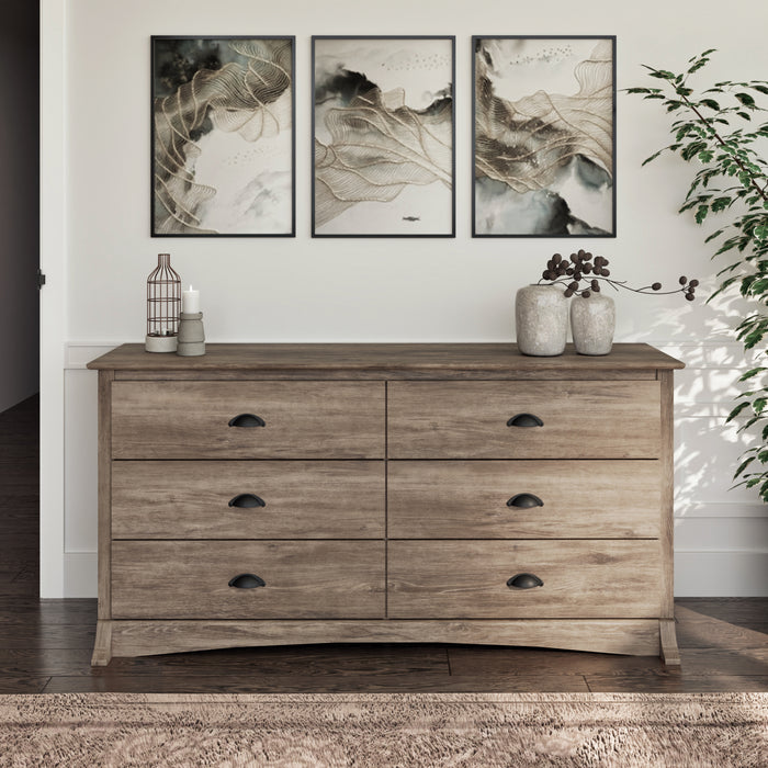 Salt Spring 6-Drawer Dresser - Drifted Grey