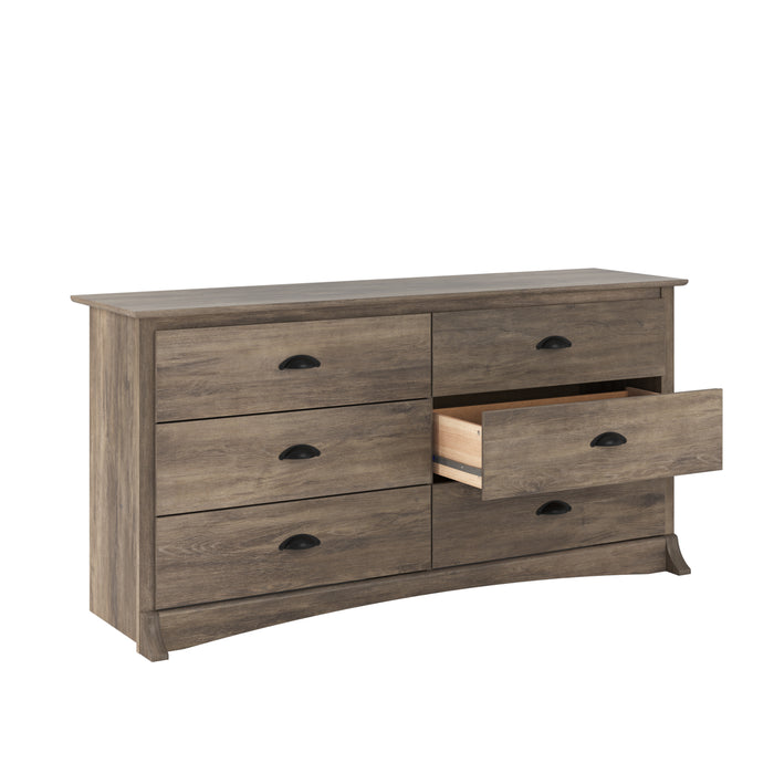 Salt Spring 6-Drawer Dresser - Drifted Grey