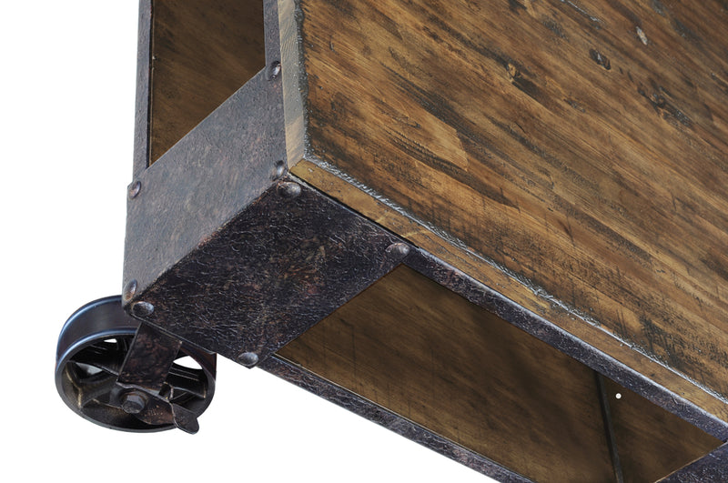 Eastway 52\" Lift-Top Coffee Table with Storage - Distressed Natural Pine