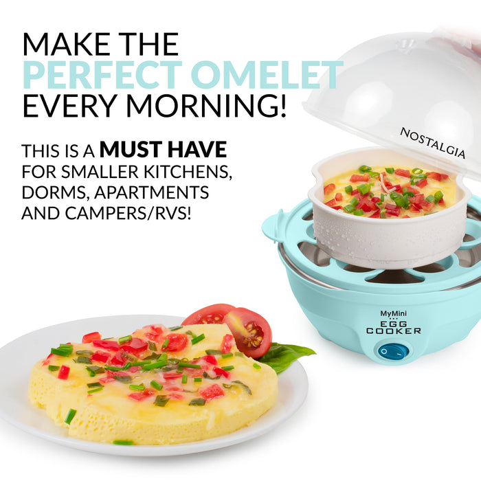 Nostalgia Retro Premium 7-Egg Capacity Electric Egg Cooker - EC7AQ