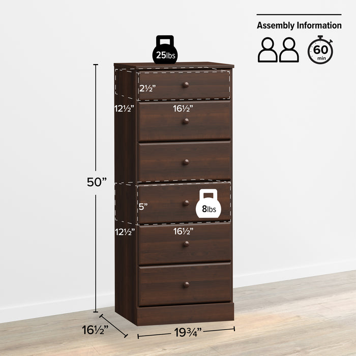 Astrid 6-Drawer Tall Chest - Espresso