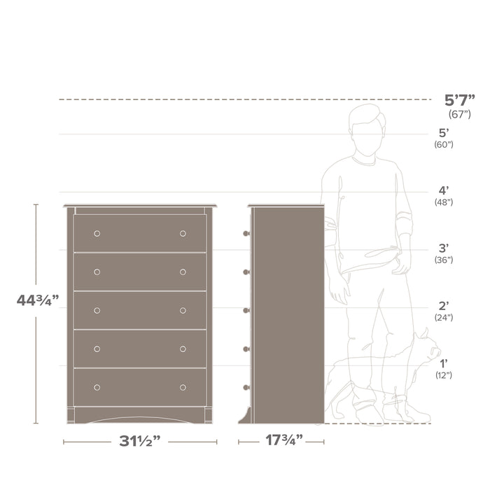 Sonoma 5-Drawer Chest - Espresso