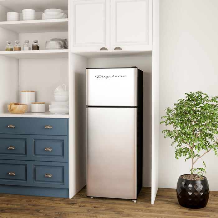 Frigidaire 21.5” 7.5 Cu. Ft. Top Freezer Refrigerator - Platinum - EFR749-6COM