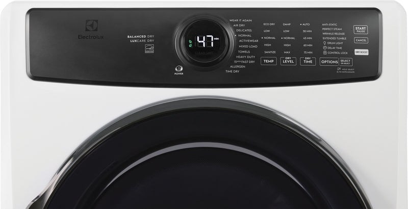 Electrolux  8.0 Cu. Ft. Front Load Perfect Steam™ Electric Dryer  - Matte White - ELFE773CMW