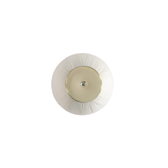 Manhattan Comfort Modern Anderson End Table 2.0 Upholstered Leatherette with Ceramic Faux Marble Tabletop - Cream