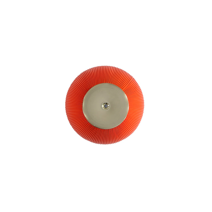 Manhattan Comfort Modern Anderson End Table 2.0 Upholstered Leatherette with Ceramic Faux Marble Tabletop - Orange