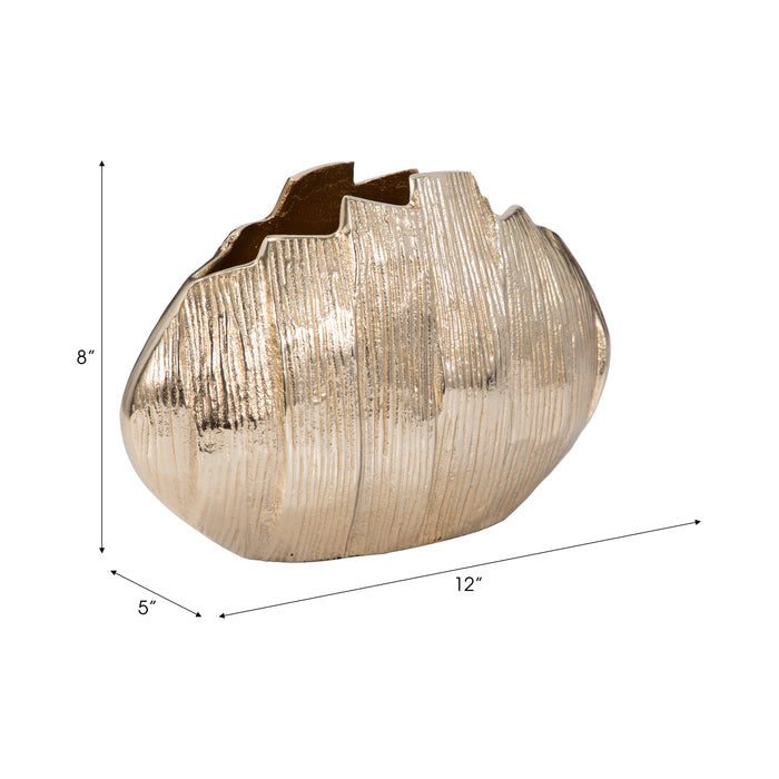 Metal 8\" Pavia Small Vase - Gold
