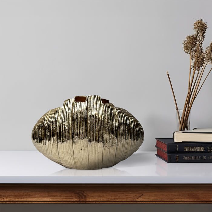 Metal 8\" Pavia Small Vase - Gold