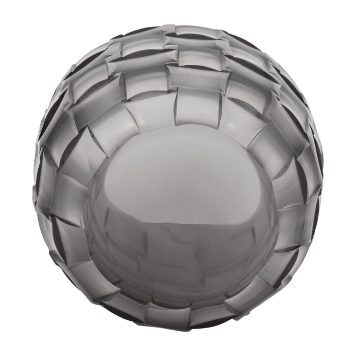 Jordan Glass 6\" Woven Finish Vase - Grey