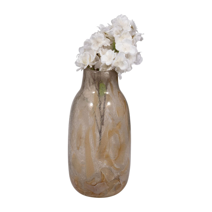 13\" Foley Small Glass Vase - Ivory