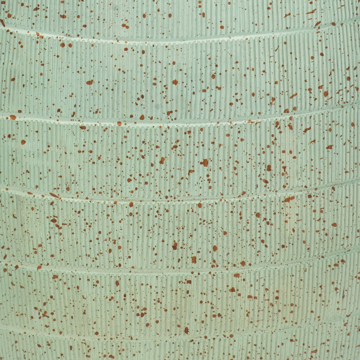 Serenity Glass 9\" Antique Band-Cut Vase - Blue