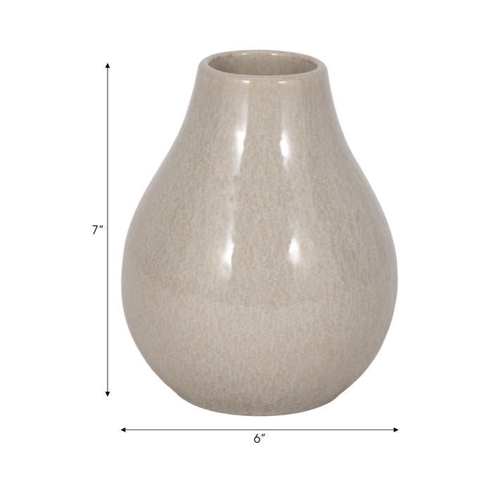 7\" Gargarin Decanter Vase - Grey