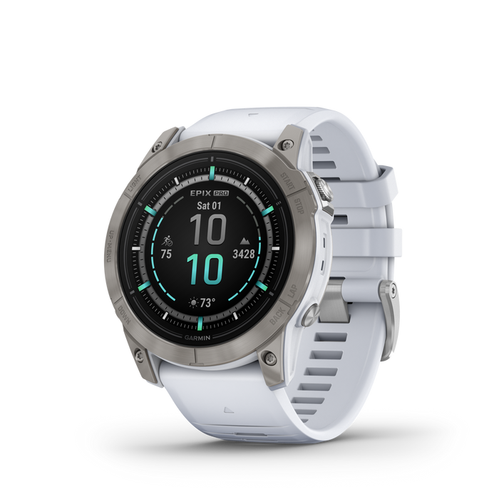 Garmin Epix™ Pro Gps Smartwatch - Health Tracking With Amoled Display, 51mm - Titanium/whitestone
