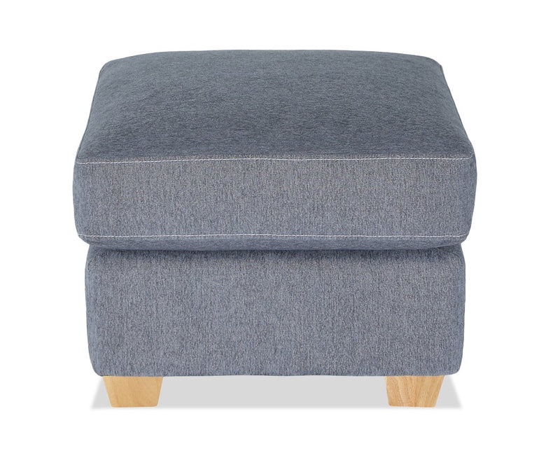 Finesse 23\" Chenille Fabric Ottoman - Flint Moss